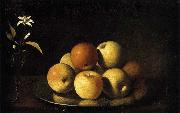 Still-Life with Plate of Apples and Orange Blossom Juan de Zurbaran